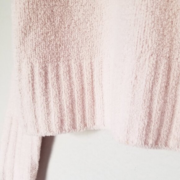 ATM Anthony Thomas Melillo Chenille V Neck Sweater Size S Light Pale Pink $350 - Picture 12 of 16